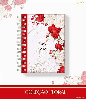 Agenda Floral Vermelho 2027