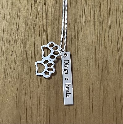 Pingente Personalizado Com  Nome Prata