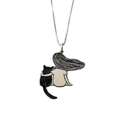Menina Gatinho Preto