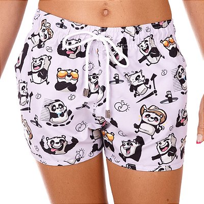 Short Estampado Feminino Panda Funny