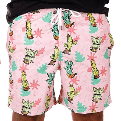 Short Masculino Estampado Cactos