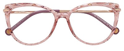 Armação Óculos Receituário Diamond Rosa Transparente