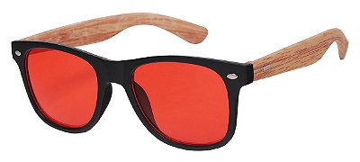 Óculos de Sol Unissex AT 56038 Vermelho/Bambu