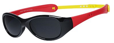 Óculos De Sol Flexível Silicone Infantil AT 8109 Preto/Vermelho