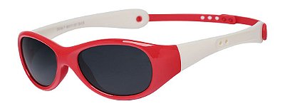 Óculos De Sol Flexível Silicone Infantil AT 8109 Vermelho/Branco