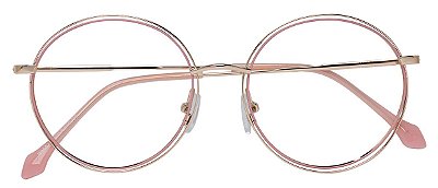 Armação Óculos Receituário AT 053 Rosa/Dourado