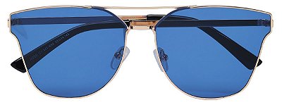 Óculos de Sol Feminino AT 056 Dourado/Azul