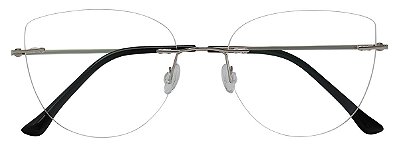 Armação Óculos Receituário Yves AT 687 Prata Titanium