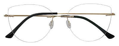Armação Óculos Receituário Yves AT 687 Dourado Titanium