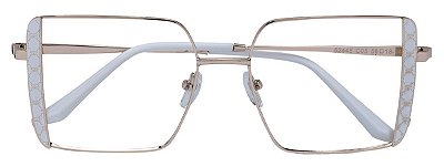 Armação Óculos Receituário AT 52445 Branco/Dourado
