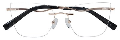 Armação Óculos Receituário AT 003 Dourado