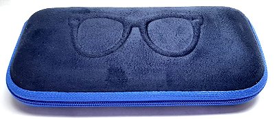Case Estojo para Óculos Receituário Com Zíper 01 Azul