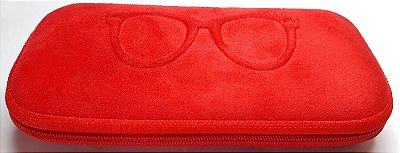 Case Estojo para Óculos Receituário Com Zíper 01 Vermelho
