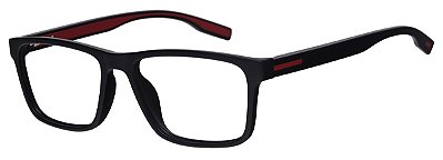 Armação Óculos Receituário Thrust Preto/Vermelho