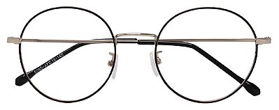 Armação Óculos Receituário Lennon Preto/Prata