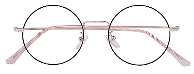 Armação Óculos Receituário Lina Preto/Ouro Rosé