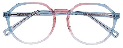 Armação Óculos Receituário Amara Azul/Rosa