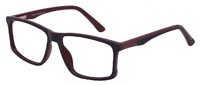 Armação Óculos Receituário Tyler Preto/Vinho