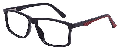 Armação Óculos Receituário Tyler Preto/Vermelho