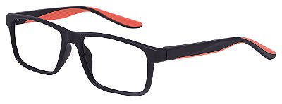 Armação Óculos Receituário Duke Preto/Laranja