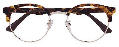 Armação Óculos Receituário Round Tartaruga