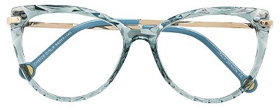 Armação Óculos Receituário Diamond Azul Transparente