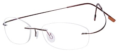 Armação Óculos Receituário Elite AT 865 Marrom Titanium