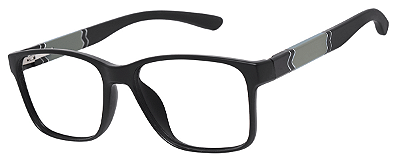 Armação Óculos Receituário Yukon Preto/Cinza