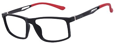 Armação Óculos Receituário AT 743 Preto/Vermelho