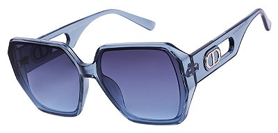 Óculos de Sol Feminino Emeline Azul Transparente