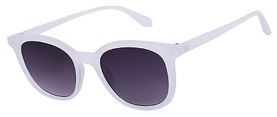 Óculos de Sol Feminino Fleur Branco Gelo