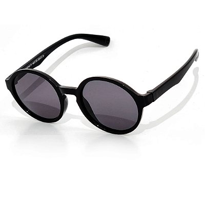 Óculos De Sol Flexível Silicone Infantil Volga Preto (05 A 10 Anos)