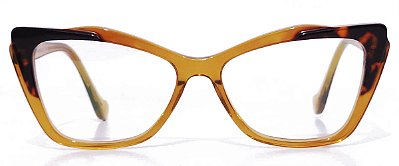 Armação Óculos Receituário Florence Marrom/Transparente