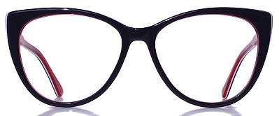 Armação Óculos Receituário Frazer Vermelho/Azul