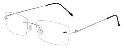 Armação Óculos Receituário Velare Prata Titanium