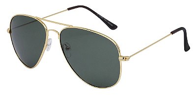 Óculos de sol de lente grande S948 com suporte dourado unissex para uso  externo