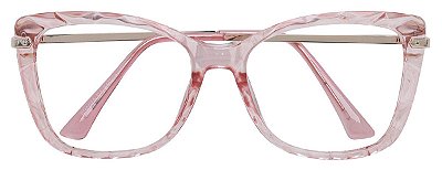 Armação Óculos Receituário AT 6029 Rosé Transparente Mosaico