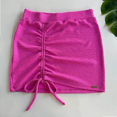 Saia Franzida Tecido lurex rosa ( valor somente da saia )