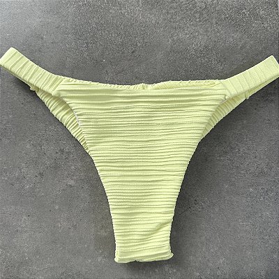 Calcinha Fita Lateral Larga fio duplo 013 Tecido sunshine amarelo (BUSTO NÃO INCLUSO)