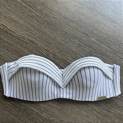 Bojo 102 inteiro com alças removível Glow risca giz off (CALCINHA NÃO INCLUSO)