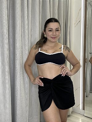 Saia nó na frente glow preta
