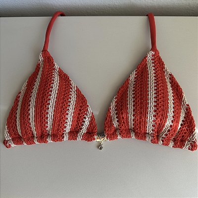 Cortininha com Bojo Removível 014 Trancoso vermelho ( CALCINHA NÃO INCLUSO)