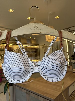 Meia Taça com detalhes alça e Bojo Maleável 093 aro Maldivas (CALCINHA NÃO INCLUSO)