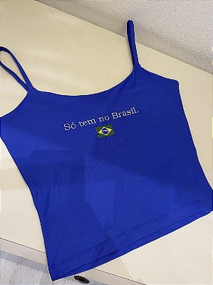 Blusa alcinha Brasileiríssima Azul