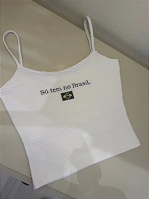 Blusa alcinha Brasileiríssima Branca