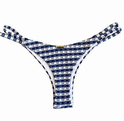 Calcinha Fita dupla xadrez azul (BUSTO NÃO INCLUSO)