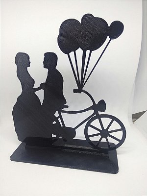 Topo de Bolo Casamento - Bicicleta