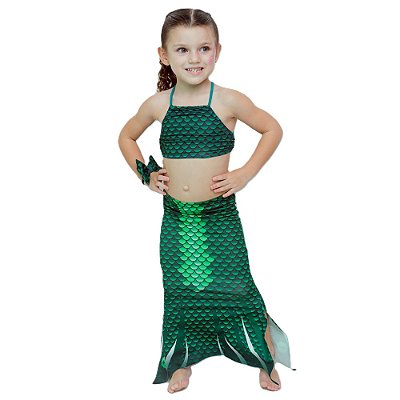 Kit Saia de Sereia Cor Verde