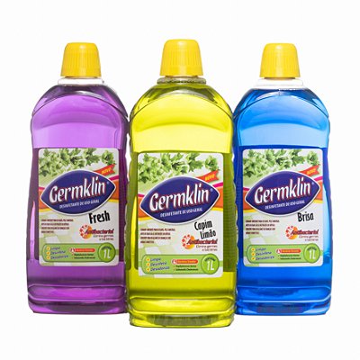 Germklin - Desinfetante de Uso Geral - 1 Litro - Bactericida, Germicida e Fungicida - Lumazil
