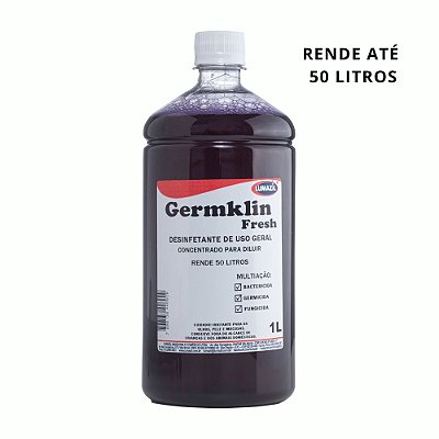 Germklin Desinfetante Concentrado Base 1L — Rende 50 Litros | 10 Fragrâncias